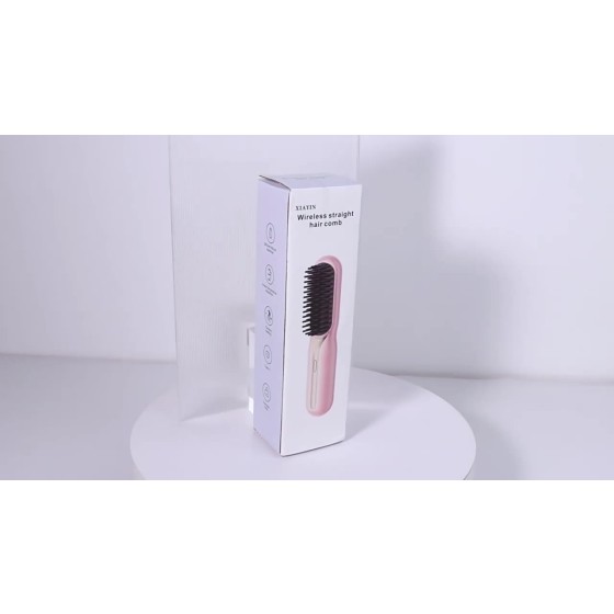 Portable negative ion hair - care and straightening comb for charging, wireless, and making hair smooth