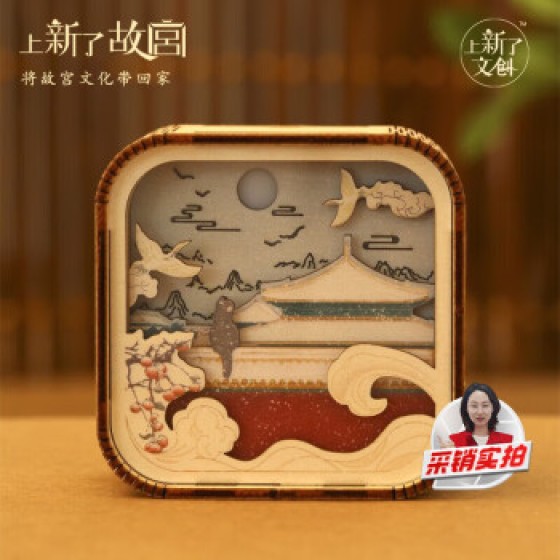 New arrival: Palace Museum wooden night light figurine