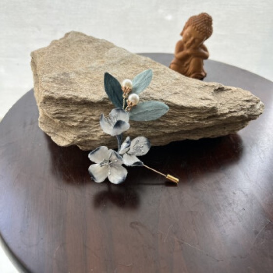 Nanjing intangible cultural heritage silk flower brooch hairpin headpiece