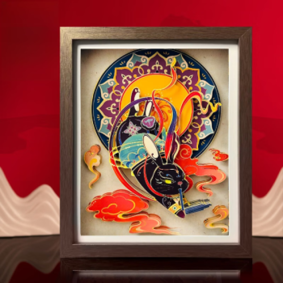 ZNMW Chinese Zodiac Snake Dunhuang Intangible Cultural Heritage Creative Desk Decoration