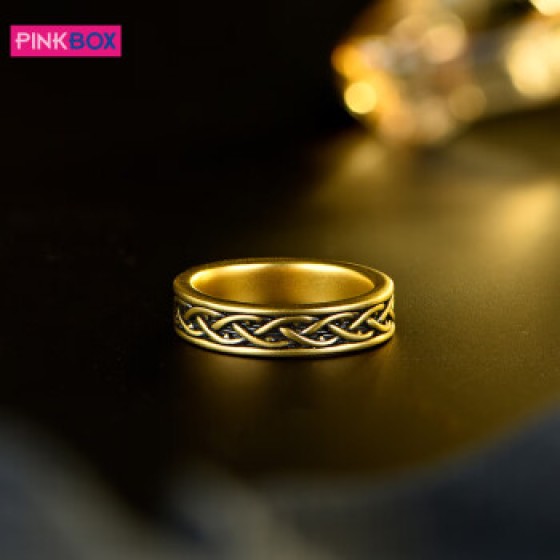PINKBOXPINKBOX/娉饰珠宝黑金戒指足金999电黑黄金荆棘之力纹理指环 预定金(回货约30天详情咨询客服) 收藏