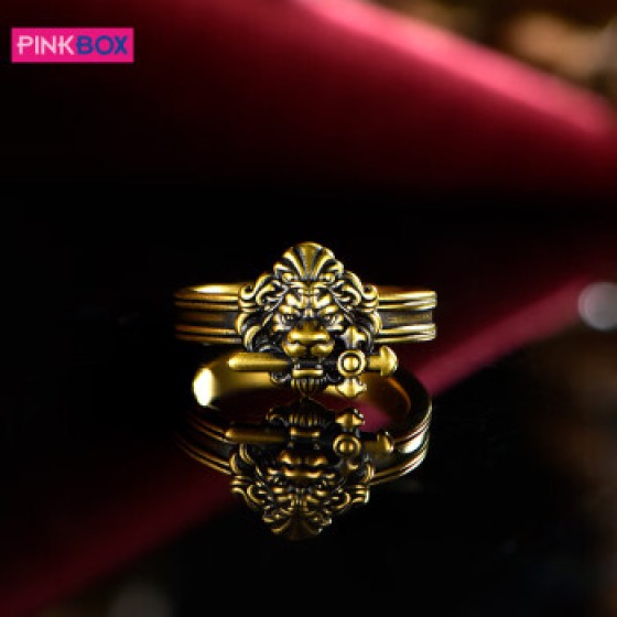 PINKBOXPINKBOX/娉饰珠宝黑金戒指圣剑狮子潮流霸气电黑黄金硬金指环 预定金(回货约30天详情咨询客服) 收藏