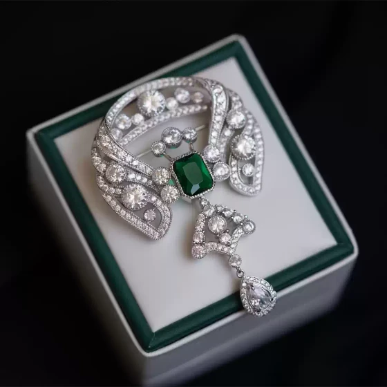 喻棠italks|法兰西之夜|925银镀金精工复古胸针不易撞款